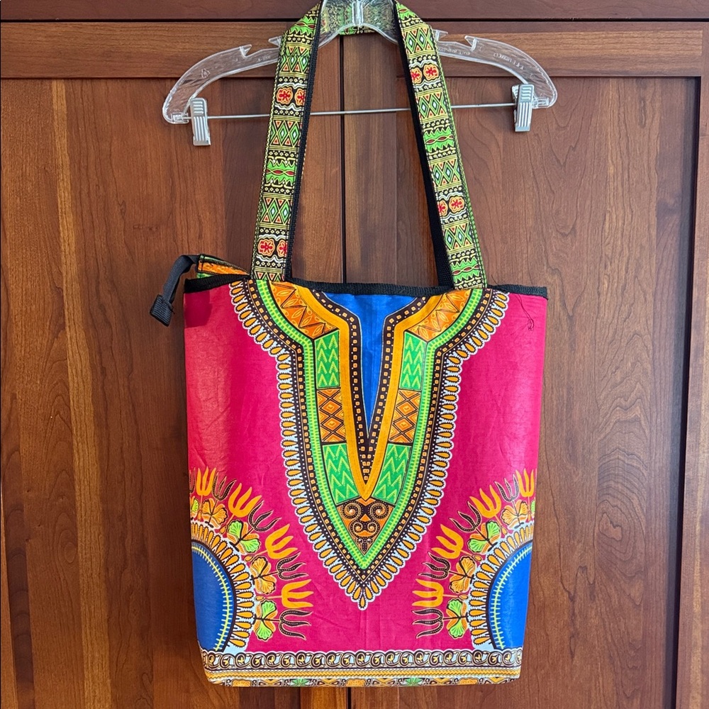 Colorful Dashiki Print Tote Bag